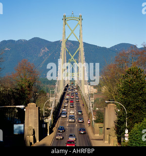 Le pont Lions Gate à Vancouver British Columbia Canada Banque D'Images