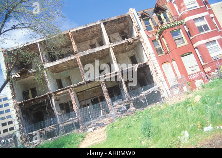 Logement Appartement bombardé Washington D C Banque D'Images