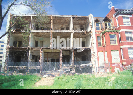 Logement Appartement bombardé Washington D C Banque D'Images