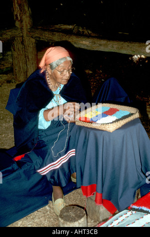 Oconaluftee Indian Cherokee Cherokee Village Caroline du Nord. Banque D'Images