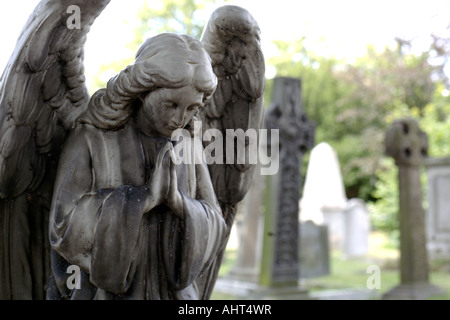 Ange Priant tombstone. St Nicholas Church, Chiselhurst, Kent, UK Banque D'Images
