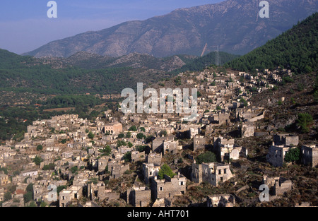 Déserté l'ancien village grec de Kayakoy Fethiye Turquie Banque D'Images