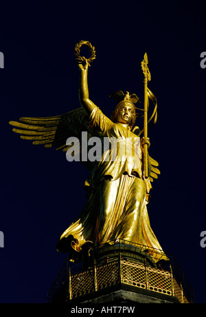 Berlin statue de Victoria sur colonne de la Victoire Banque D'Images