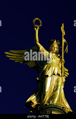Berlin statue de Victoria sur colonne de la Victoire Banque D'Images