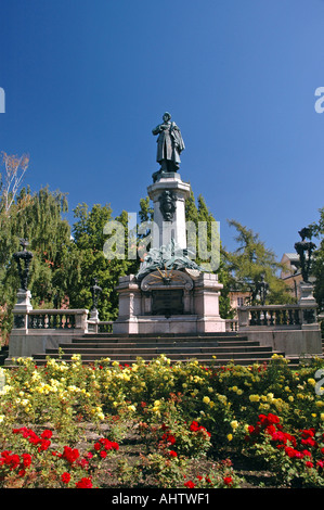 Statue de Adam Mickiewicz de Varsovie, Pologne Banque D'Images