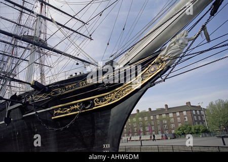 Cutty sark greenwich avant les dommages causés par l'incendie et la restauration angleterre uk go Banque D'Images