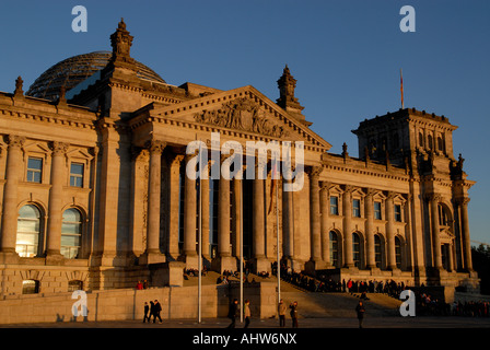 Bâtiment du Parlement Reichstag Berlin Banque D'Images