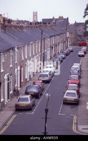 Rue longue et étroite à York U K Banque D'Images