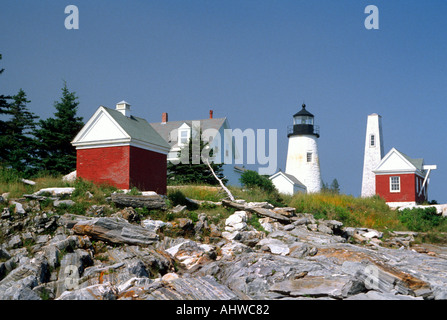 Pemaquid Point Lighthouse Maine Banque D'Images