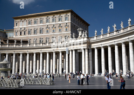 Palais Apostolique appartements pontificaux à St Peters Square Vatican Banque D'Images