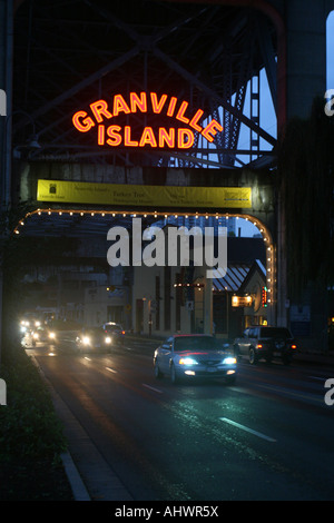 Panneau d'entrée de l'île Granville Banque D'Images