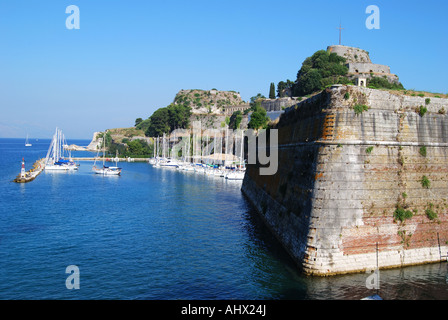 Neo Frourio (Nouvelle forteresse), la ville de Corfou, Kerkyra, Corfou, îles Ioniennes, Grèce Banque D'Images