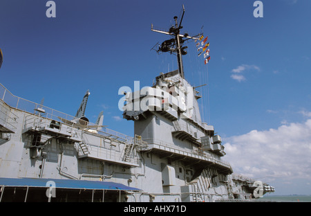 Corpus Christi Texas USA porte-avions USS Lexington Museum Island Banque D'Images