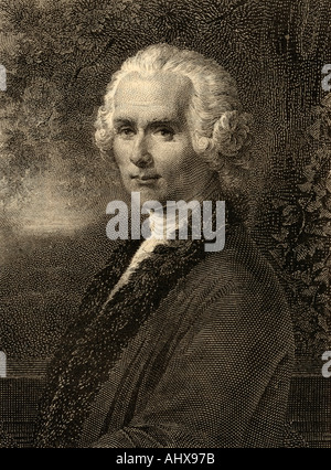 Jean-Jacques Rousseau. 1712 - 1778. Philosophe suisse. Banque D'Images