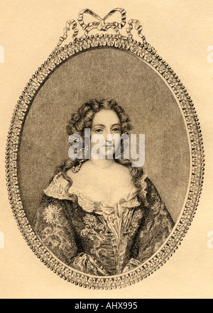 Francoise-Athenais de Rochechouart de Mortemart, Marquise de Montespan, alias Madame de Montespan, 1640-1707. Chef maîtresse du roi Louis XIV de France. Banque D'Images