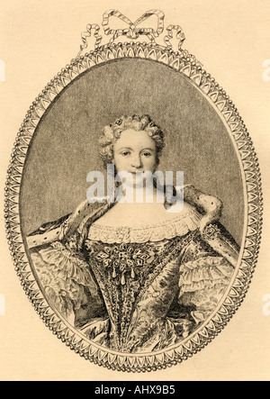 Marie Catherine Sophie Félicité Leczinska, 1703 -1768. La noblesse polonaise et française Reine consort en tant qu'épouse de Louis XV. Banque D'Images