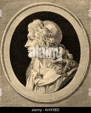 Jean-Baptiste Poquelin Moliere, aka,1622 - 1673. La bande dessinée française dramaturge, acteur et poète. Banque D'Images
