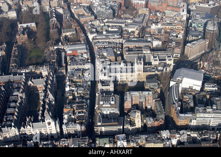 Vue aérienne oblique de la Strand Chancery Lane Royal Courts of Justice Lincoln s Inn Gray s Inn Maugham Library Londres WC1 WC2 Banque D'Images