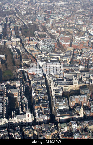 Vue aérienne oblique de la Strand Chancery Lane Royal Courts of Justice Lincoln s Inn Gray s Inn Maugham Library Londres WC1 WC2 Banque D'Images