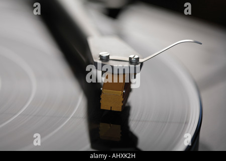 Notice sur platine close up Banque D'Images