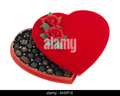 Boite de chocolats de Saint-Valentin Banque D'Images