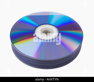 Close up of pile de cds Banque D'Images