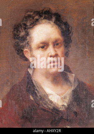 'Fine Arts, Goya y Lucientes, Francisco de, (1746 - 1828), peinture, 'autoportrait', 1815, huile sur panneau, 51 cm x 46 cm, royal Banque D'Images