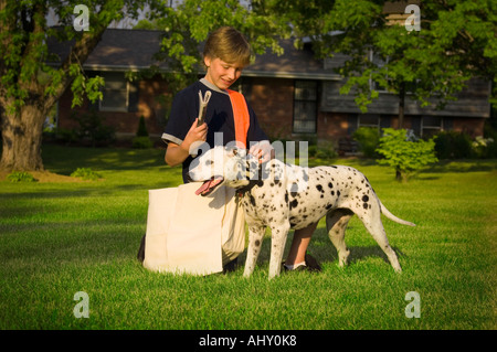 Porte-journaux de Dalmatie avec Banque D'Images