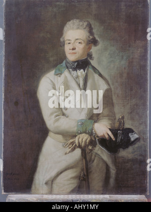 'Fine Arts, Graff, Anton, (1736 - 1818), peinture, 'Heinrich XIII count de la Reuss Elder Line', 1775, huile sur toile, 112,6 cm x Banque D'Images