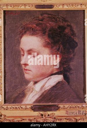 'Fine Arts, Fantin-Latour, Henri, (1836 - 1904), peinture, 'Portrait de jeune fille', ('Portrait de jeune fille"), musée de Banque D'Images