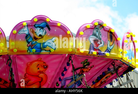 Détail de fête foraine carrousel dans New Brighton Merseyside Banque D'Images