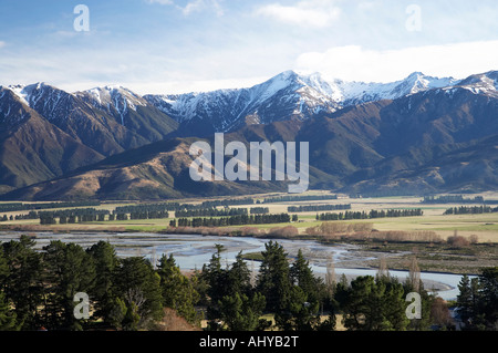 Waiau River près de Hanmer Springs Canterbury Nord ile sud Nouvelle Zelande Banque D'Images