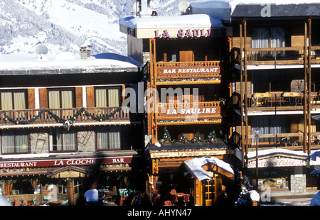 La Saulire et La Cloche 74000 Courchevel 1850 Banque D'Images