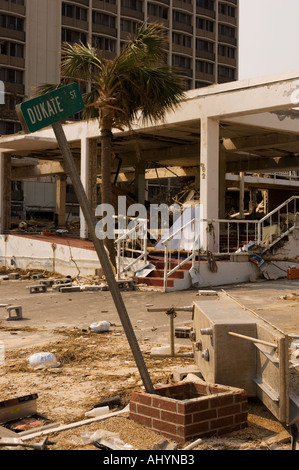 Les dommages de l'ouragan Katrina de Biloxi, Mississippi USA Banque D'Images