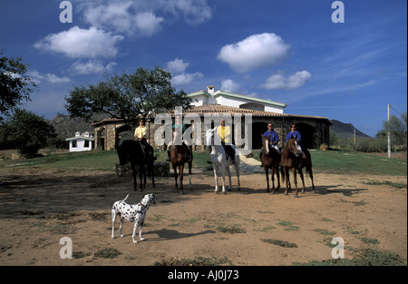 Équitation à cheval Cagliari Sardaigne Italie Banque D'Images