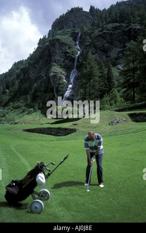 Club de Golf Gressoney Saint Jean Valle d aosta Italie Banque D'Images