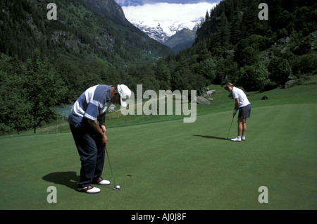 Club de Golf Gressoney Saint Jean Valle d aosta Italie Banque D'Images