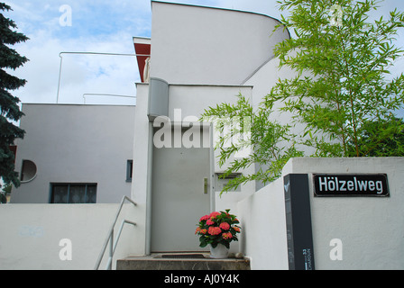 Maison individuelle de architekt Hans Scharoun Hoelzelweg 1 monument architectural Baden Wuerttemberg Stuttgart Weissenhofsiedlung Banque D'Images