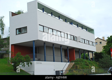 Partie de maison de l'architecte Le Corbusier, Rathenaustr. 1-3, Weissenhofmuseum, Stuttgart Banque D'Images