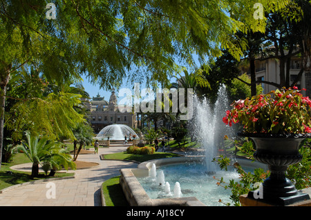 Jardins de la Place du Casino de Monte Carlo Monaco Banque D'Images