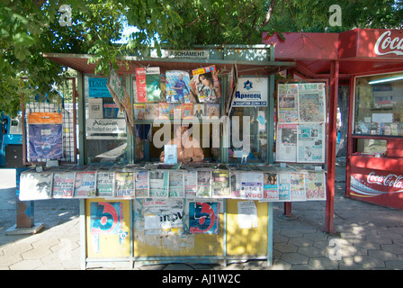 News stand Bulgarie République Populaire Narodna Republika Bulgariya la péninsule des Balkans au sud-est de l'Europe Banque D'Images