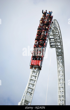 Ride Stealth, Amity Cove, le parc à thème Thorpe Park de Chertsey, Angleterre, Surrey, Royaume-Uni Banque D'Images