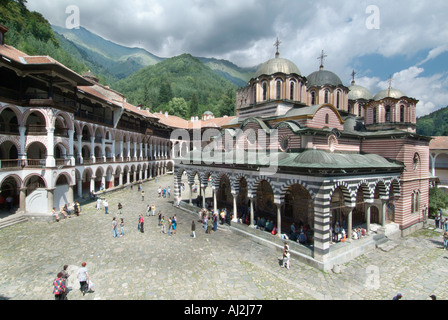 Monastère de Rila Pirin massif des Rhodopes Bulgarie République Populaire Narodna Republika Bulgariya Péninsule des Balkans Europe Banque D'Images