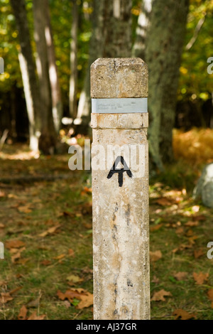 Appalachian Trail sentier près de Skyland Resort Le Parc National Shenandoah en Virginie Banque D'Images