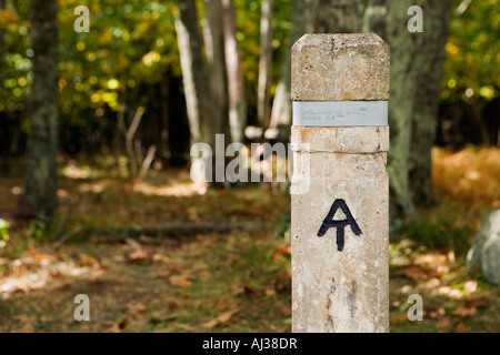 Appalachian Trail sentier près de Skyland Resort Le Parc National Shenandoah en Virginie Banque D'Images