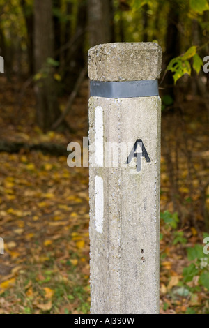 Appalachian Trail sentier près de Skyland Resort Le Parc National Shenandoah en Virginie Banque D'Images