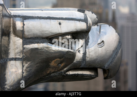 L'un des Aigles du Chrysler Building à Manhattan, New York. Banque D'Images