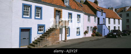 Rangée de cottages, St Monans, Fife Banque D'Images