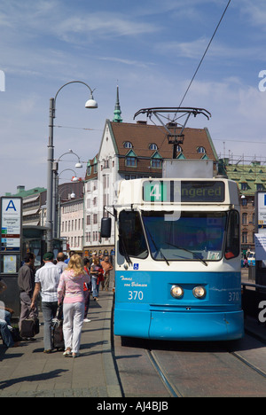 Tramway ville Gothenburg Suède Banque D'Images