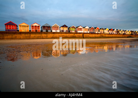 Beachhuts Southwold, Suffolk Banque D'Images